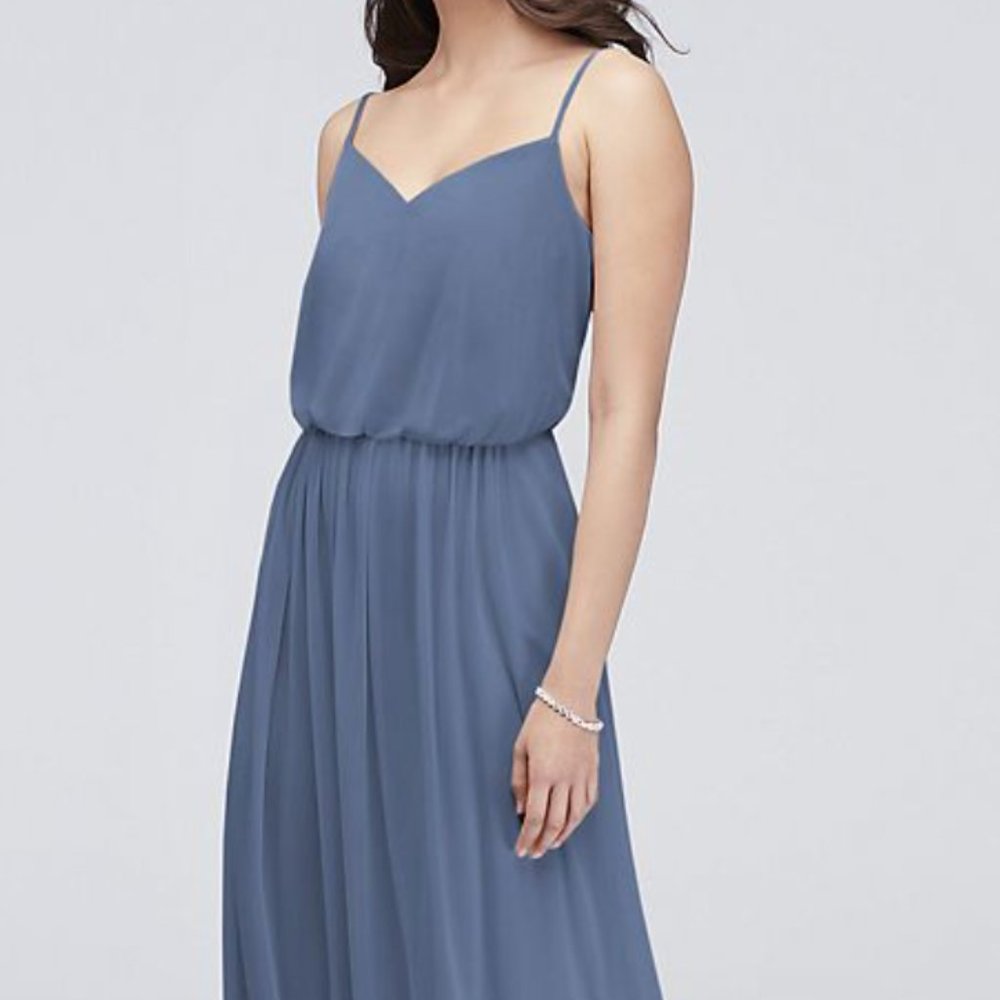 David's Bridal Blouson Bridesmaid Dress